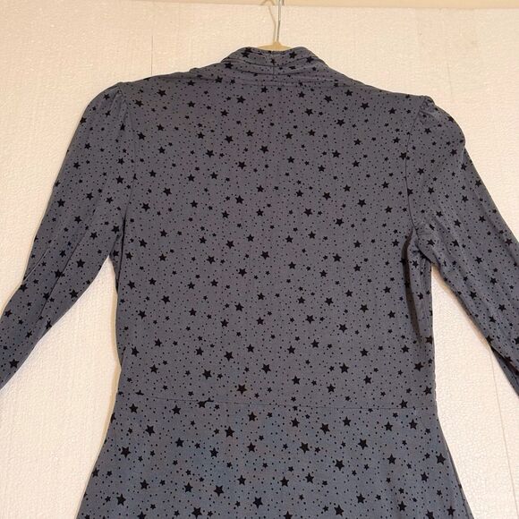 Boden Betty Dress Size 2 Gray Black Cosmic Stars Soft STRETCHY Swingy Comfy - Picture 10 of 12